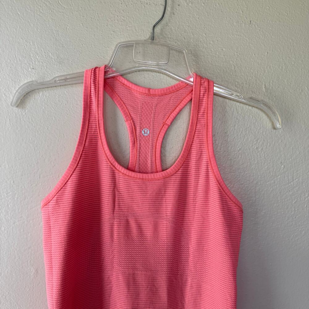 Lululemon Swiftly Tech Racerback, coral-pink shade seamless size 8 - Picture 3 of 9